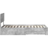  Krevetna konstrukcija s uzglavljem Betonski sivi 70 x 190 cm | shoptok.hr