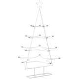  Metalno božićno drvo s držačem KUOPIO 140 cm Čelik Bijela | shoptok.hr