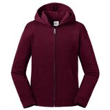 RUSSELL Burgundy children&#039;s sweatshirt with hood and zipper Authentic cene