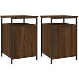 Maison Chic Dvo delni komplet Nočne omarice - Nočne mize rjavi hrast 40x42x60 cm inženirski les, (21687634) Cene