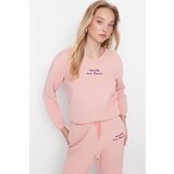 Trendyol Powder V Neck Raised Knitted Sweatshirt | Shoptok.si