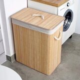 Vilde bambus košara za rublje 90 L s 2 odjeljka i poklopcem – bež | shoptok.hr