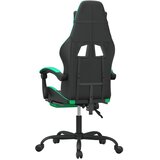  Igraća stolica od umjetne kože s osloncem za noge Crna i zelena | shoptok.hr