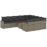  11-dijelni set vrtnih sofa od poliratana s jastucima sivi | shoptok.hr