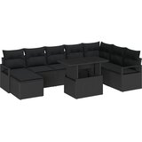  Sjedeća garnitura za vrt 9 kom. Crna Poli ratan 287 x 177 x 85 cm | shoptok.hr
