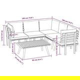  6-dijelna vrtna garnitura s jastucima masivno bagremovo drvo | shoptok.hr