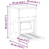 Feeder s nogom za piliće Crna 25 x 42 x 40 cm | shoptok.hr
