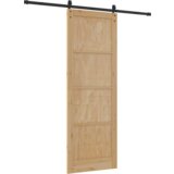 vidaXL drsna vrata s kompletom opreme 83x232 cm iz trdega lesa bor | Shoptok.si