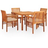  5-dijelni vrtni blagovaonski set s jastucima bagremovo drvo | shoptok.hr
