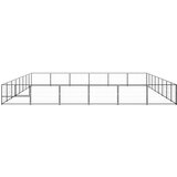 vidaXL kavez za pse crni 48 m² čelični | shoptok.hr