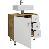 MID.YOU Omarica Za Pod Umivalnik Nilosi M, Bela, Barva Hrasta | Shoptok.si