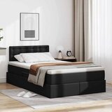 vidaXL Postelja s shranjevanjem Črna 120 x 200 cm Umjetno usnje | Shoptok.si
