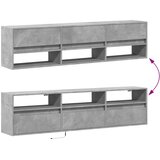  Zidni TV ormarić s LED svjetlima siva boja betona 180x31x45 cm | Eponuda.com