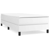  s oprugama i madracem bijeli 90 x 200 cm od umjetne kože | shoptok.hr