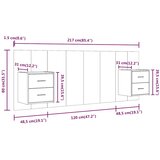 Uzglavlje za krevet s ormarićima boja hrasta konstruirano drvo | shoptok.hr