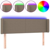  LED uzglavlje smeđesivo 147x16x78/88 cm od tkanine | shoptok.hr