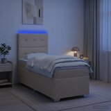  Boxspring krevet s madracem Krem 100 x 200 cm Tkanina 100 x 200 x 140.5 cm | Shoptok.si