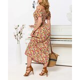 Resti White women's midi dress with floral pattern- Clothing | Shoptok.si