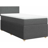  Krevet s oprugama i madracem tamnosivi 90x200 cm od tkanine | shoptok.hr