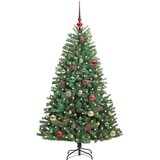 vidaXL Umetno Zložljivo Božično Drevo Zelena 150 cm PVC in kovina | Shoptok.si