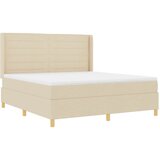  Krevet s opruga kutije s madracem Krema 180 x 200 cm tkanina | shoptok.hr