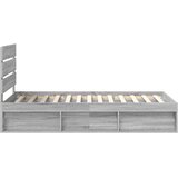  Krevetna konstrukcija s uzglavljem Siva Sonoma 90 x 190 cm | shoptok.hr