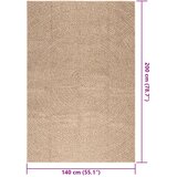  Tepih ZIZUR 140 x 200 cm s izgledom jute unutarnji i vanjski | shoptok.hr