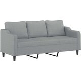  3-dijelni set sofa s jastucima svjetlosivi od tkanine | shoptok.hr