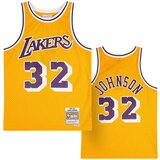 Mitchell And Ness magic johnson 32 los angeles lakers 1984-85 mitchell &amp; ness home swingman dres cene