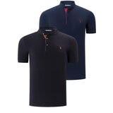 Dewberry DUO SET T8560 MENS T-SHIRT-NAVY BLUE - BLACK | shoptok.hr