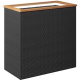 Maison Chic Vrtno korito - Lonček za rože črno 80x40x80 cm poli ratan, (22057420) Cene
