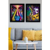 Wallity SYC7436502415470 Multicolor Decorative Framed Painting (2 Pieces) | Eponuda.ba
