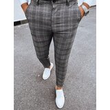 DStreet Spodnie męskie chinosy w kratę ciemnoszare | shoptok.hr