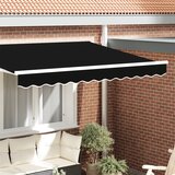 vidaXL valanca za tende 2.5 m Črna 2.3x0.2 m u