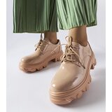 Gemre Beige patent leather shoes Kelly | Shoptok.si