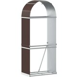  Držač za cjepanice smeđi 80x45x190 cm od pocinčanog čelika | shoptok.hr