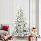 vidaXL Umjetno božićno drvce s nogom with LEDs s stalakom 210cm PVC | shoptok.hr
