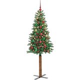vidaXL Ožja jelka med 300 LED Zelena 210 cm PVC in trden bor | Shoptok.si