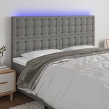  The Living Store LED posteljno vzglavje temno sivo 160x5x118/128 cm blago - LED Vzglavje, (21441161) Cene