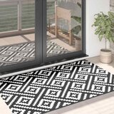 Vanjski tepih ARAKIL bijelo-crni 120 x 180 cm PP | shoptok.hr