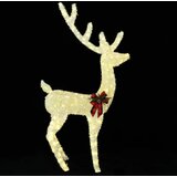  3D Božićni irvas LOVIISA 250 LED lampica Topla bijela - Iridescentni šljokičasti 96 x 40 x 180 cm | shoptok.hr