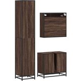 vidaXL 3-dijelni set kupaonskog namještaja boja smeđeg hrasta drveni | shoptok.hr