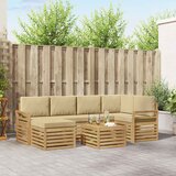  Set vanjskih sofa 7 kom. Bijela i bež Poliester | Shoptok.si