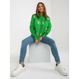 Fashion Hunters Green oversized button shirt with embroidery Cene