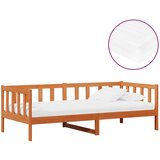  Dnevni krevet s madracem Vosak smeđa i bijela 90 x 200 cm | shoptok.hr