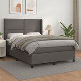 The Living Store Box spring postelja z vzmetnico siva 140x200 cm umetno usnje - Box Spring Postelja, (21518849) | Shoptok.si