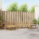  Set vanjskih sofa 6 pcs Bijela Čvrsto drvo akacije | shoptok.hr
