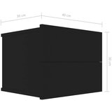  Noćni ormarić crni 40 x 30 x 30 cm od konstruiranog drva | shoptok.hr
