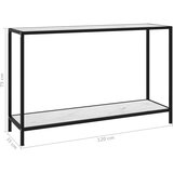 Konzolni stol bijeli 120 x 35 x 75 cm od kaljenog stakla | Eponuda.ba