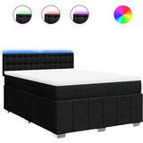 Maison Chic Box spring posteljni - Vzmetna postelja z vzmetnico črn 140x190 cm blago SL24457, (21879947) | Shoptok.si